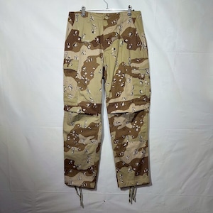 80s US.Army 米軍 実物 チョコチップカモ トラウザーズ カーゴパンツ Small-Short W80cm 砂漠 迷彩 デザートカモ 6C 3C ミリタリー