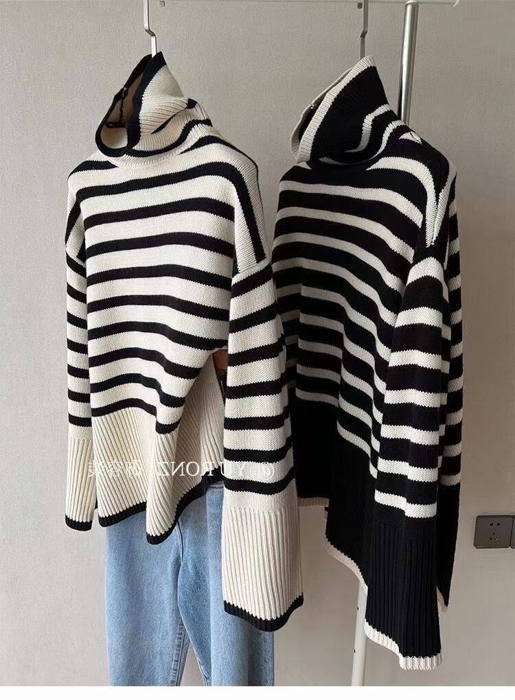 ボーダータートルニット　AJ1079-871