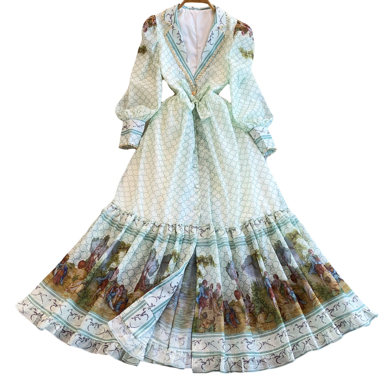 クラシックテーラードフレアワンピース L2097