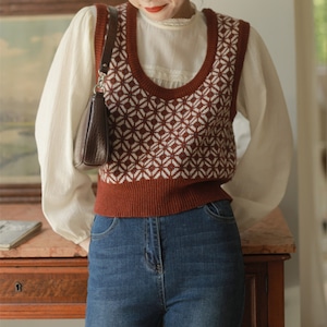 burgundy knit vest sweater vest