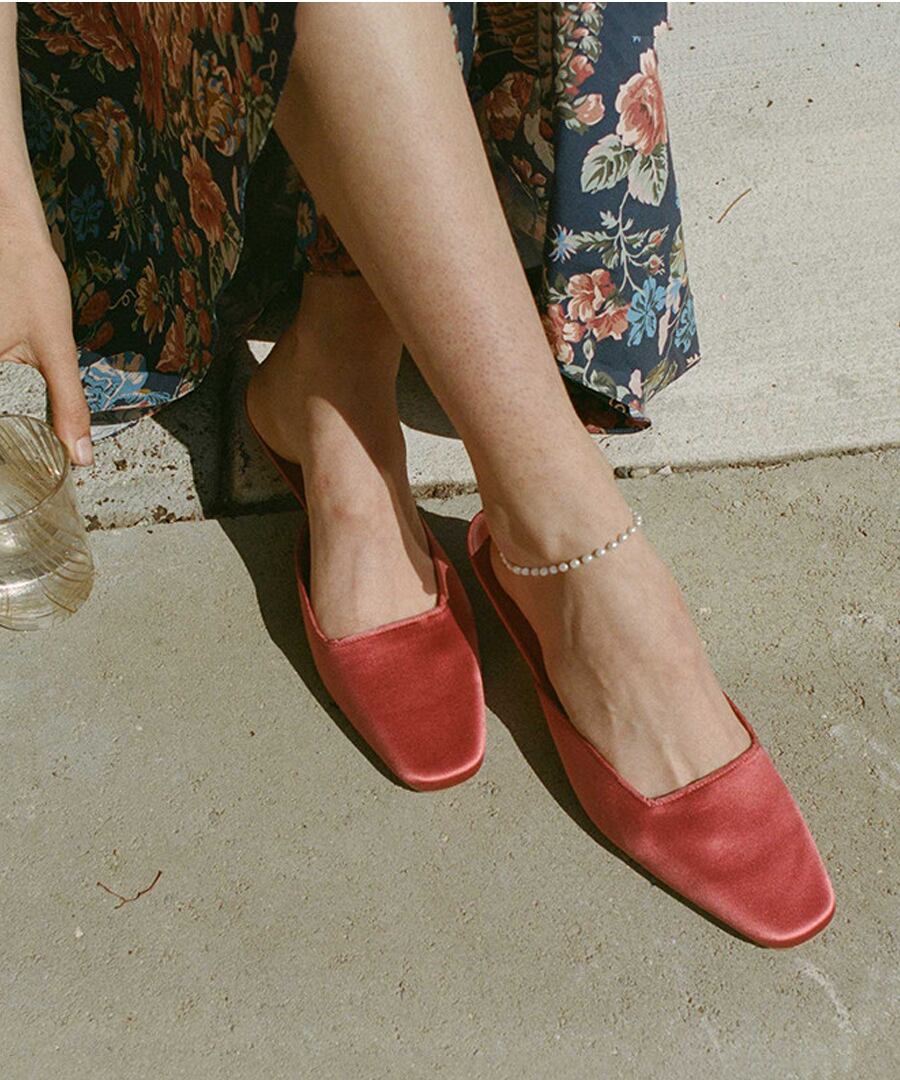 クローズドトゥ◆ベルベットミュール【e-71003】