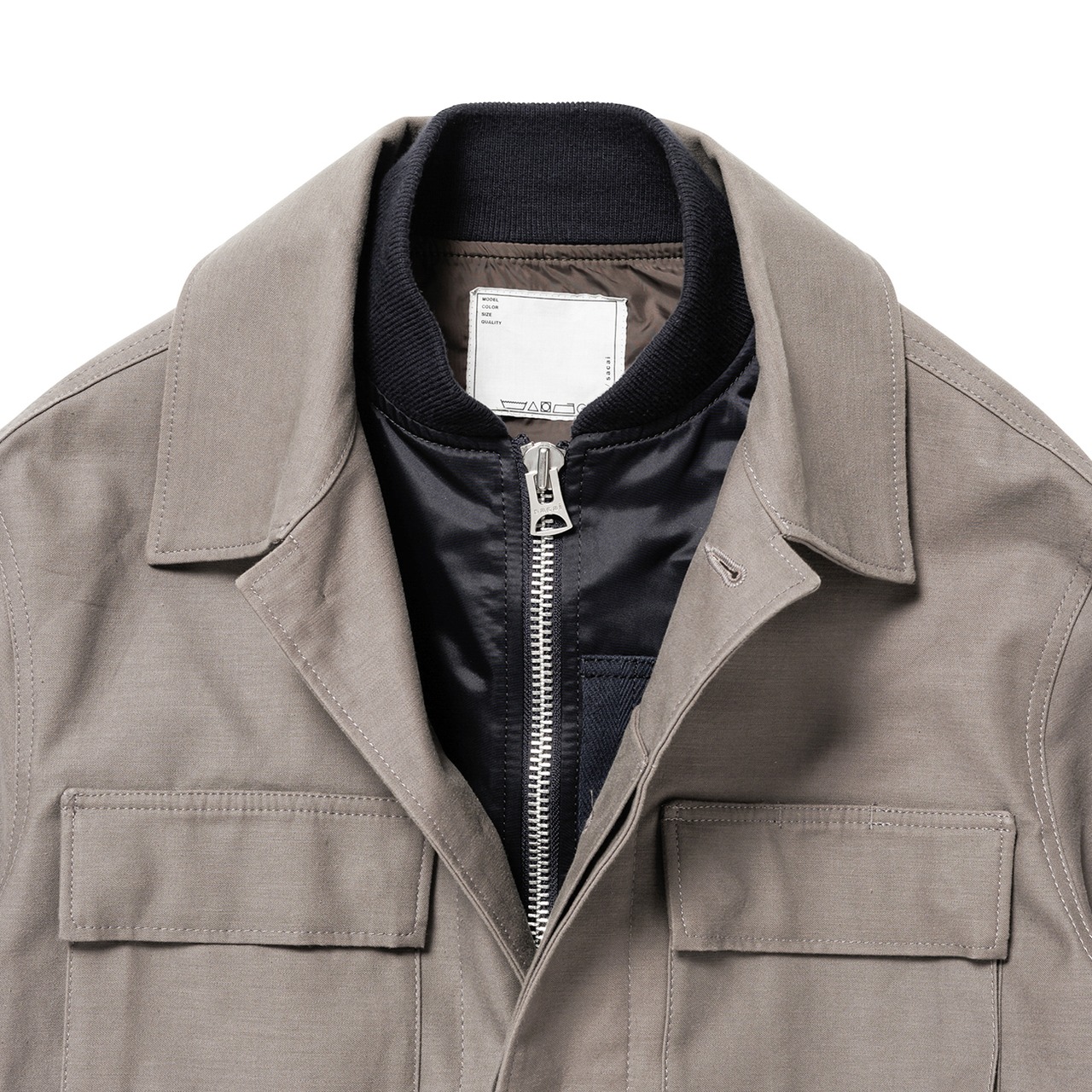 Cotton Back Satin Jacket 02 / JACKET / COTTON. BACK SATIN. SACAI 