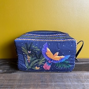 【MALAGUETA マラゲッタ】クッションBOX ポーチ ネイビー