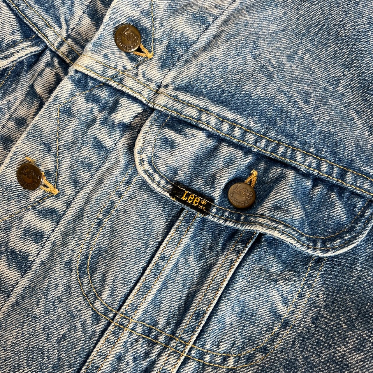 80s USA Lee 220J デニムジャケット ジージャン リー ブルー L 古着