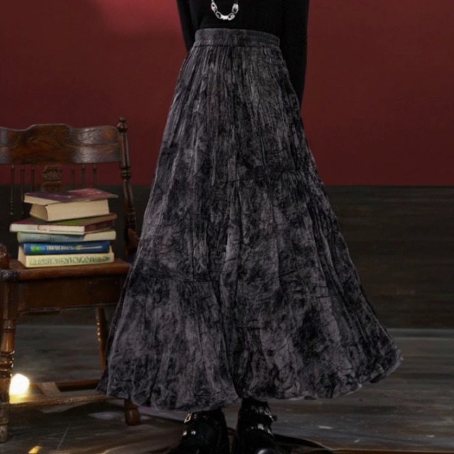 タイダイ ギャザー ロングスカート 239124