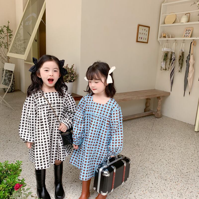 ワンピース 子供服 チェックワンピース 韓国 韓国子供服 春 秋 冬 キッズ ドレス 人気 おすすめ かわいい 可愛い おしゃれ オシャレ プレゼント  贈り物 ギフト 誕生日 バースデー 小学生 80 90 100 110 120 1歳 2歳 3歳 4歳 5歳