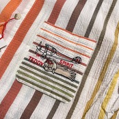 タグ付き 未使用品 Castelbajac カステルバジャック マルチストライプ柄 シアサッカー 半袖 シャツ サイズ 2 /メンズ