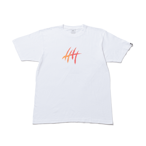 LC丨オフコートTシャツ CLAW MARKSロゴ(WHITE×FIRE)