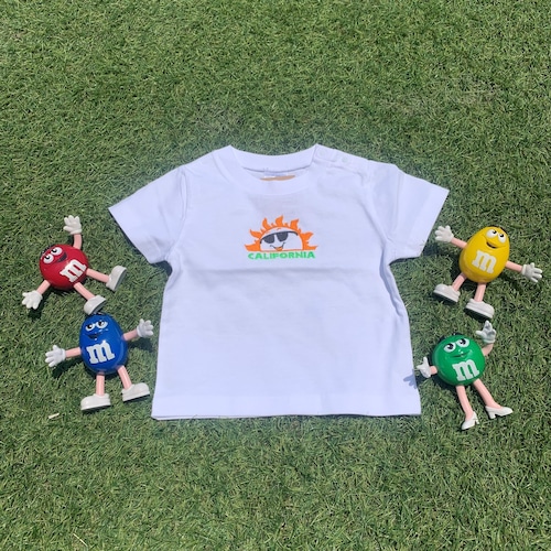 【SIZE：110/120】KIDS TEE　刺繍　アップリケ