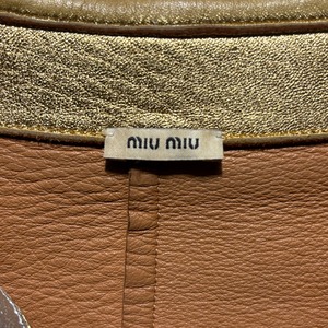 2011ss MIU MIU “east-west style” craft leather jacket