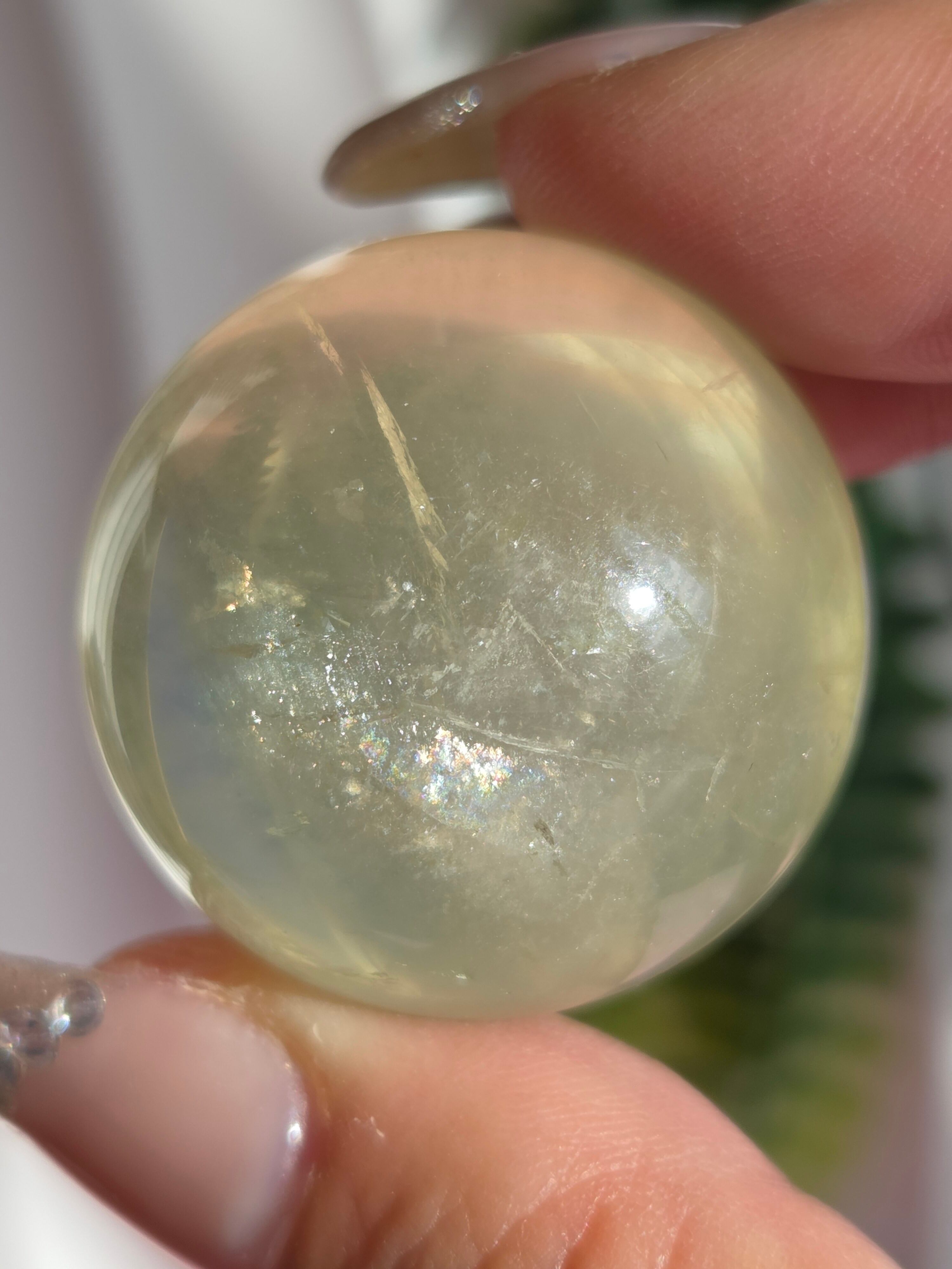 Green Cherry Blossom Agate♡Sphere | Pay ID