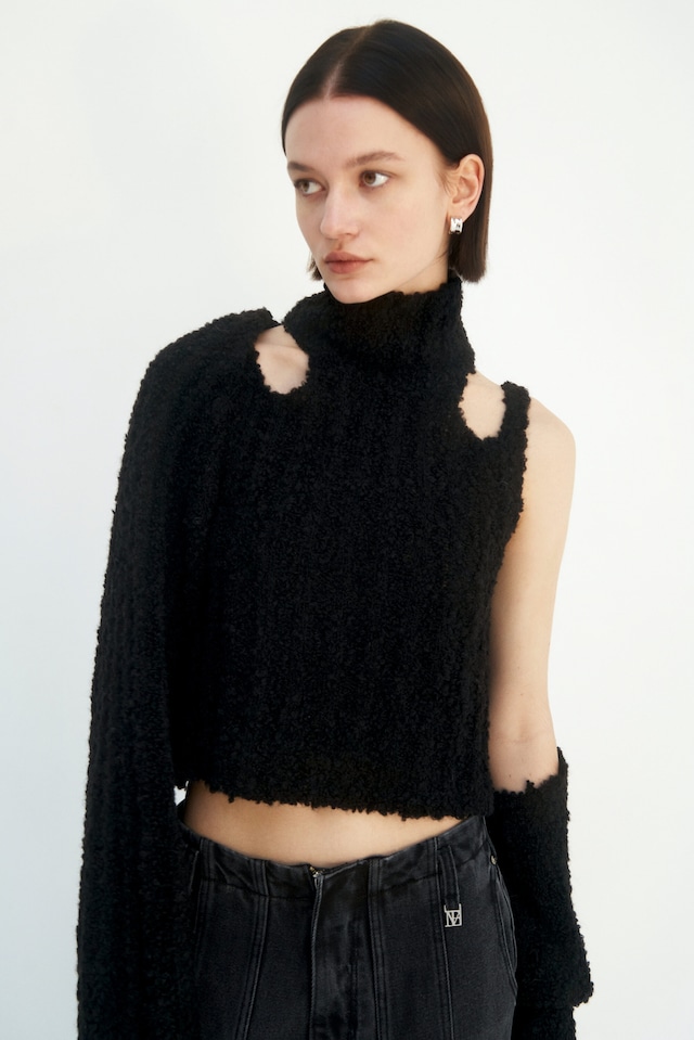 [TREEMINGBIRD] Shoulder Cutouts Knit Set-up Bolero&Sleeveless [ Black ] 正規品 韓国ブランド 韓国通販 韓国代行 韓国ファッション TRMNGBD tmb TREEMING BIRD 日本 店舗