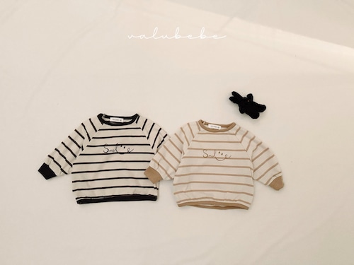 【即納】smile border tee (baby, kids)
