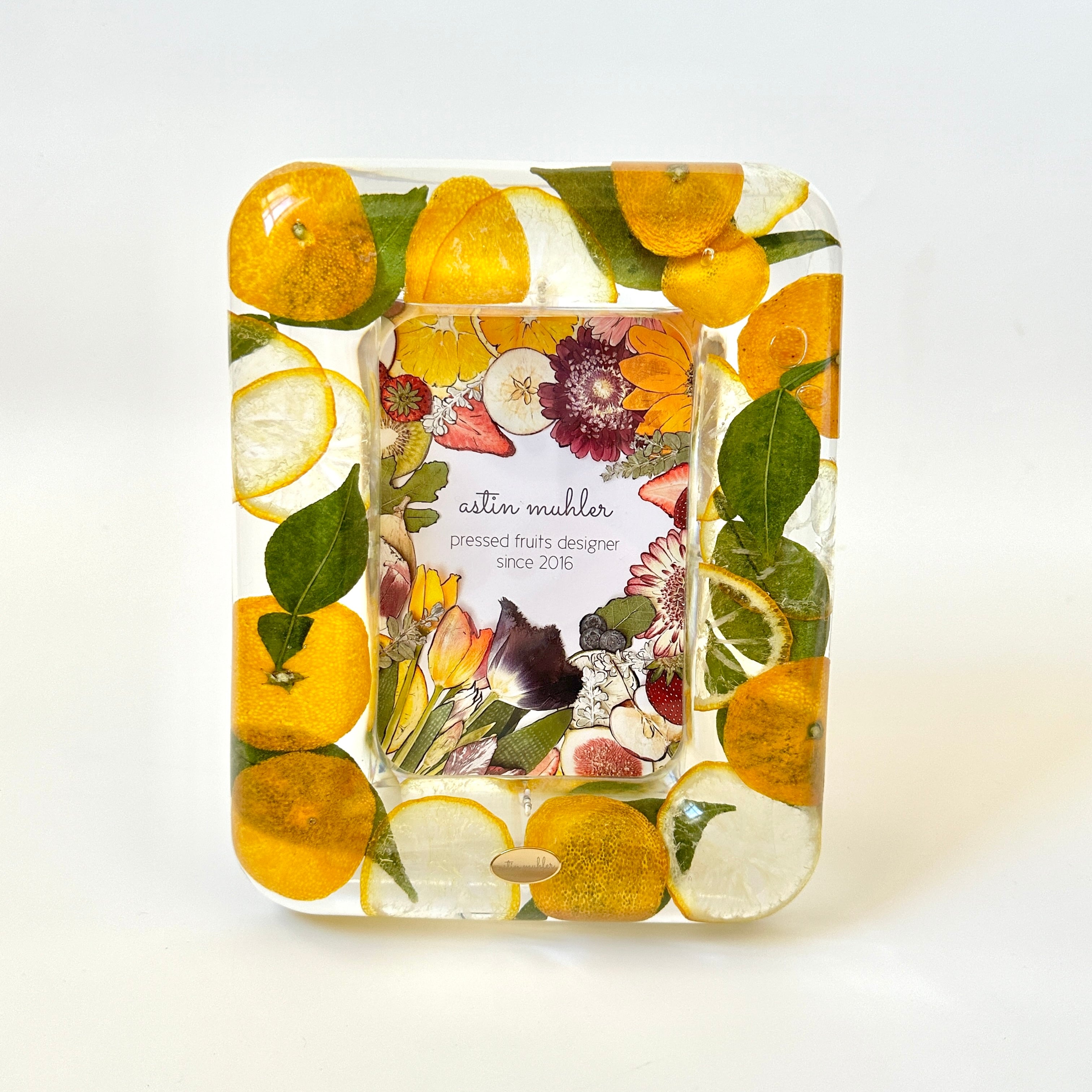 柚子のフォトフレーム | astin muhler | 押し花・押しフルーツの全機種