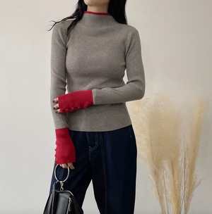 ナンバーミーTOKYO"CREW KNECK BY COLOR PULLOVER"GRAY