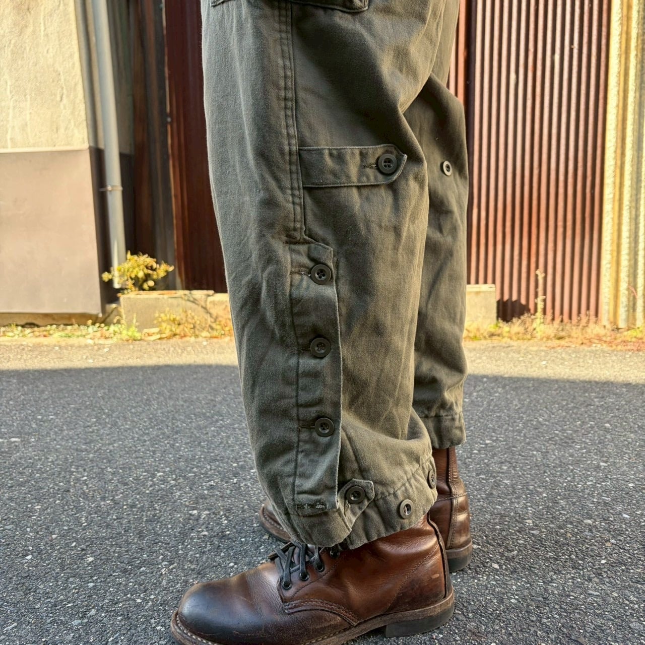 古着 オーストリア軍 オーバーオール サスペンダー 中綿入り ユーロ