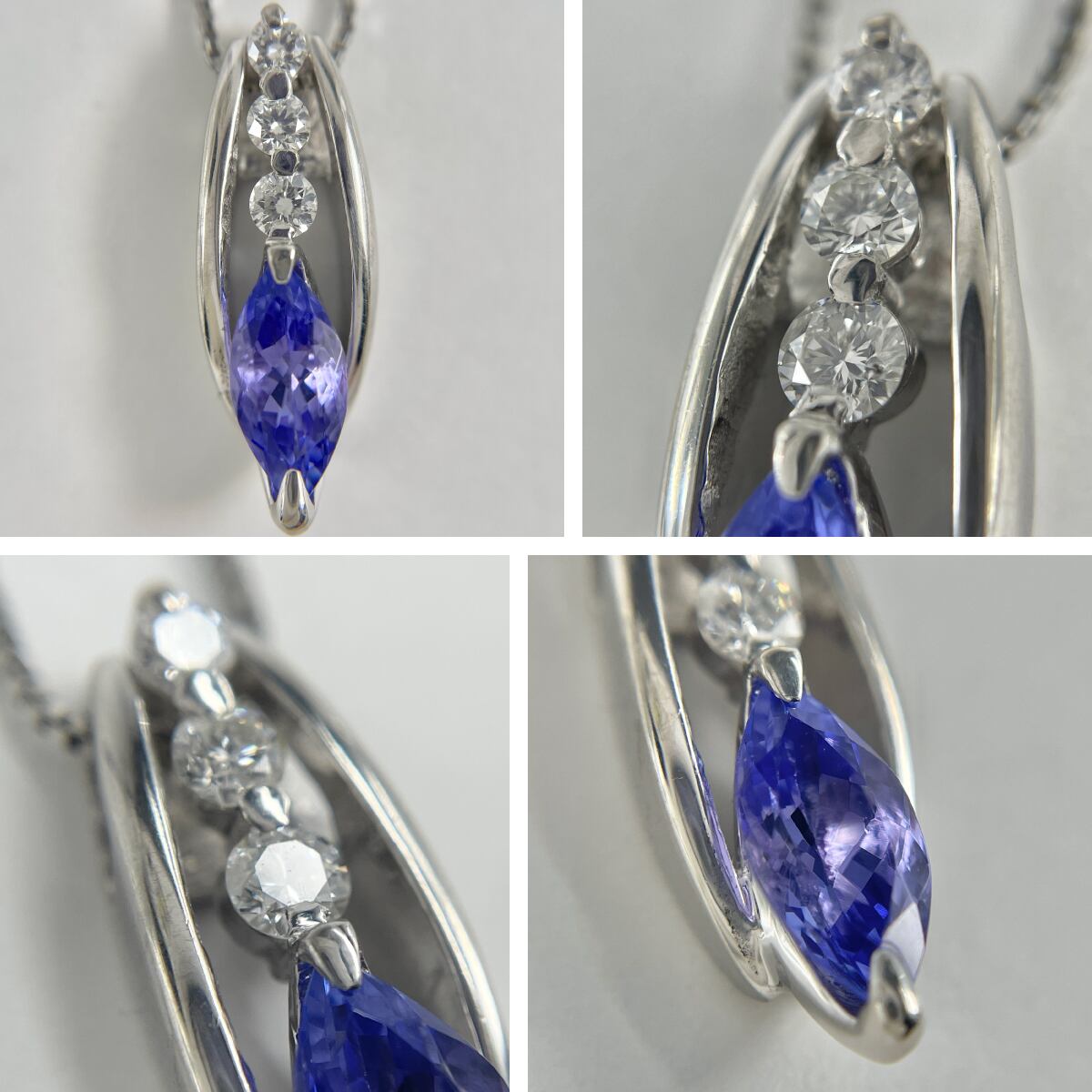 Pt950 天然タンザナイト 0.81ct ダイヤモンド 0.25ct リング Pt950 天然タンザナイト 0.81ct ダイヤモンド 0.25ct リング
