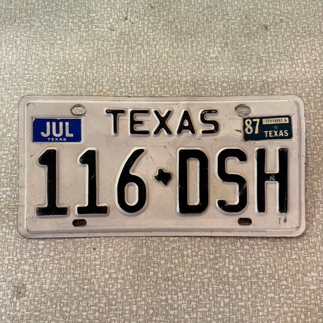 #121【1980年代】テキサス ナンバープレート インテリア 壁面装飾