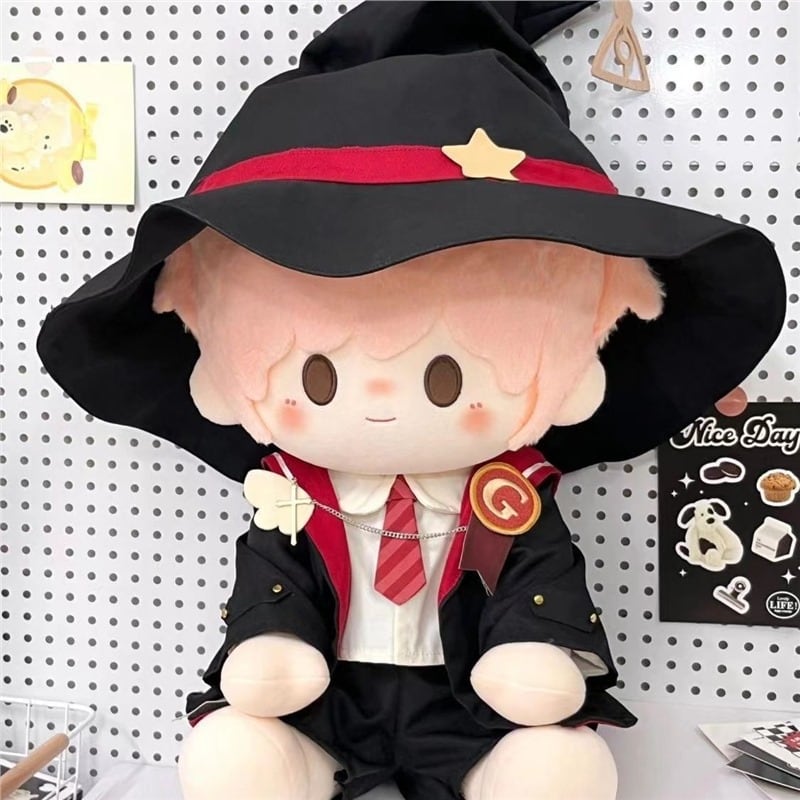 40cmぬいぐるみ用 魔法学院風 シャツ＋パンツ＋リボンタイ＋帽子＋
