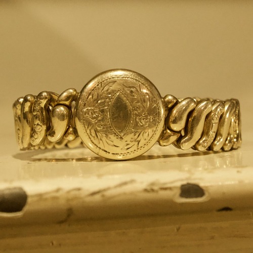 Vintage Sweetheart Bracelet [1930 ~] [Co-Star] [STERLING Gold Field Round Top]