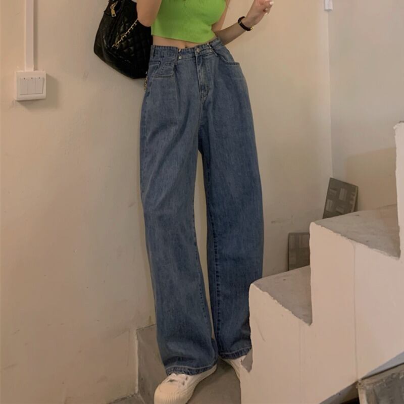 スタイルルーズジーンズ ハイウェストウェストスリムパンツ YY-ファッション12148751994