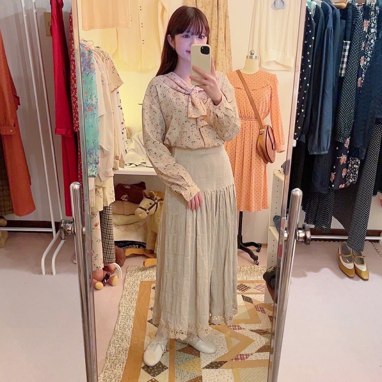 pale pink sailor collar blouse