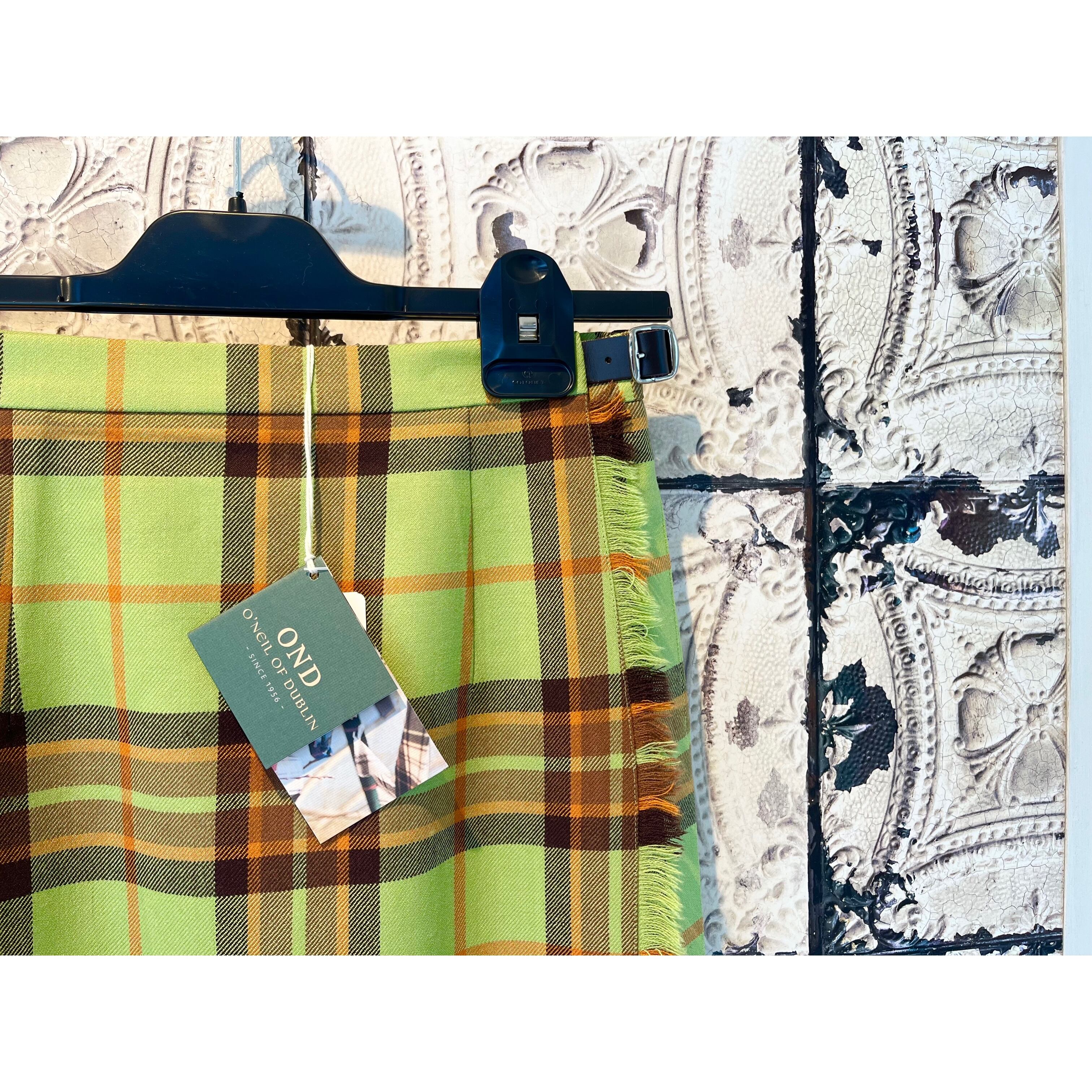 オニールオブダブリン チェック スカート O'NEIL OF DUBLIN 緑 O'NEIL