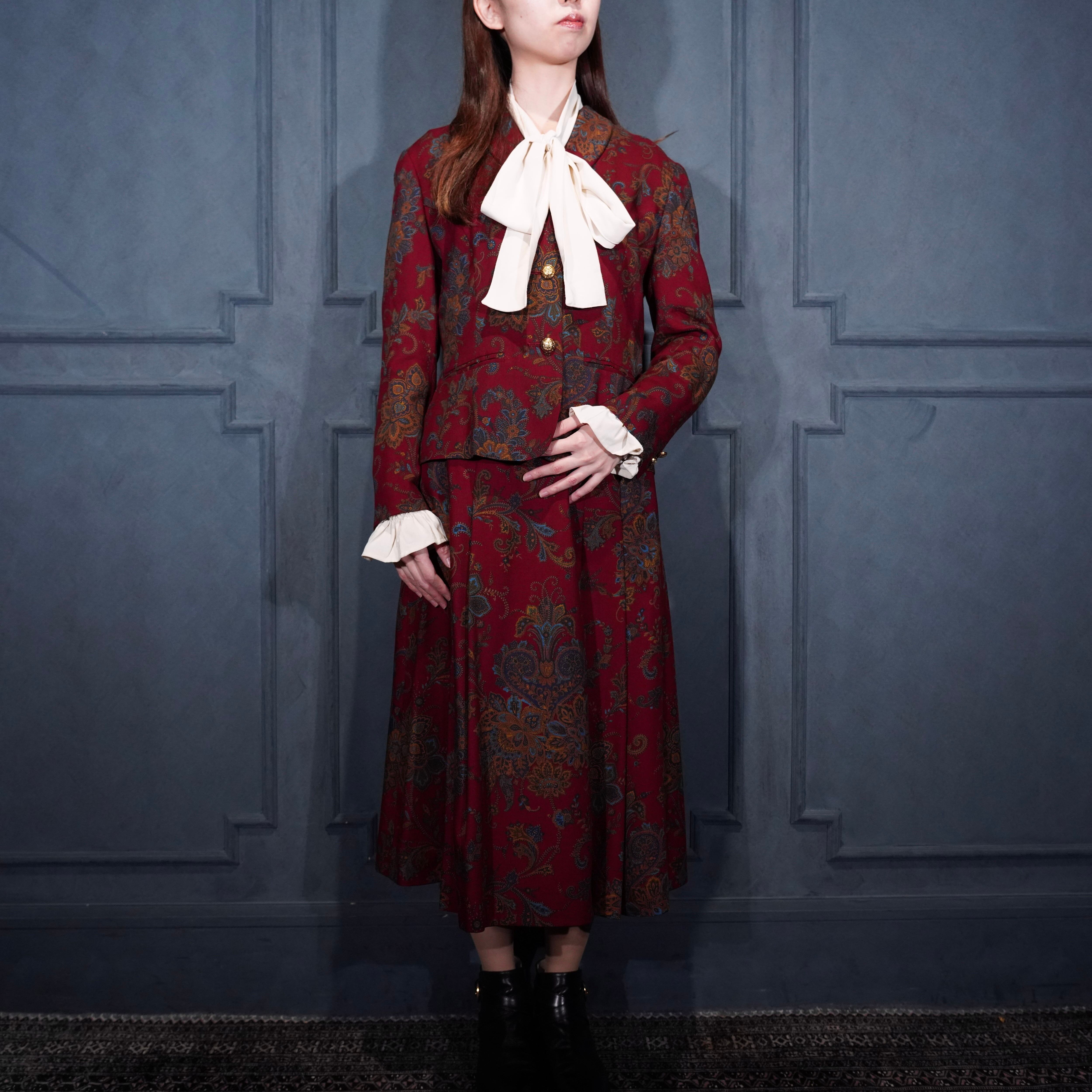 Burberrys PAISLEY PATTERNED WOOL SKIRT SET UP/バーバリーズ