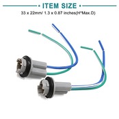 ACROPIX カーLEDライトワイヤーハーネスソケットコネクター ユニバーサル T10 W5W グレー 2個