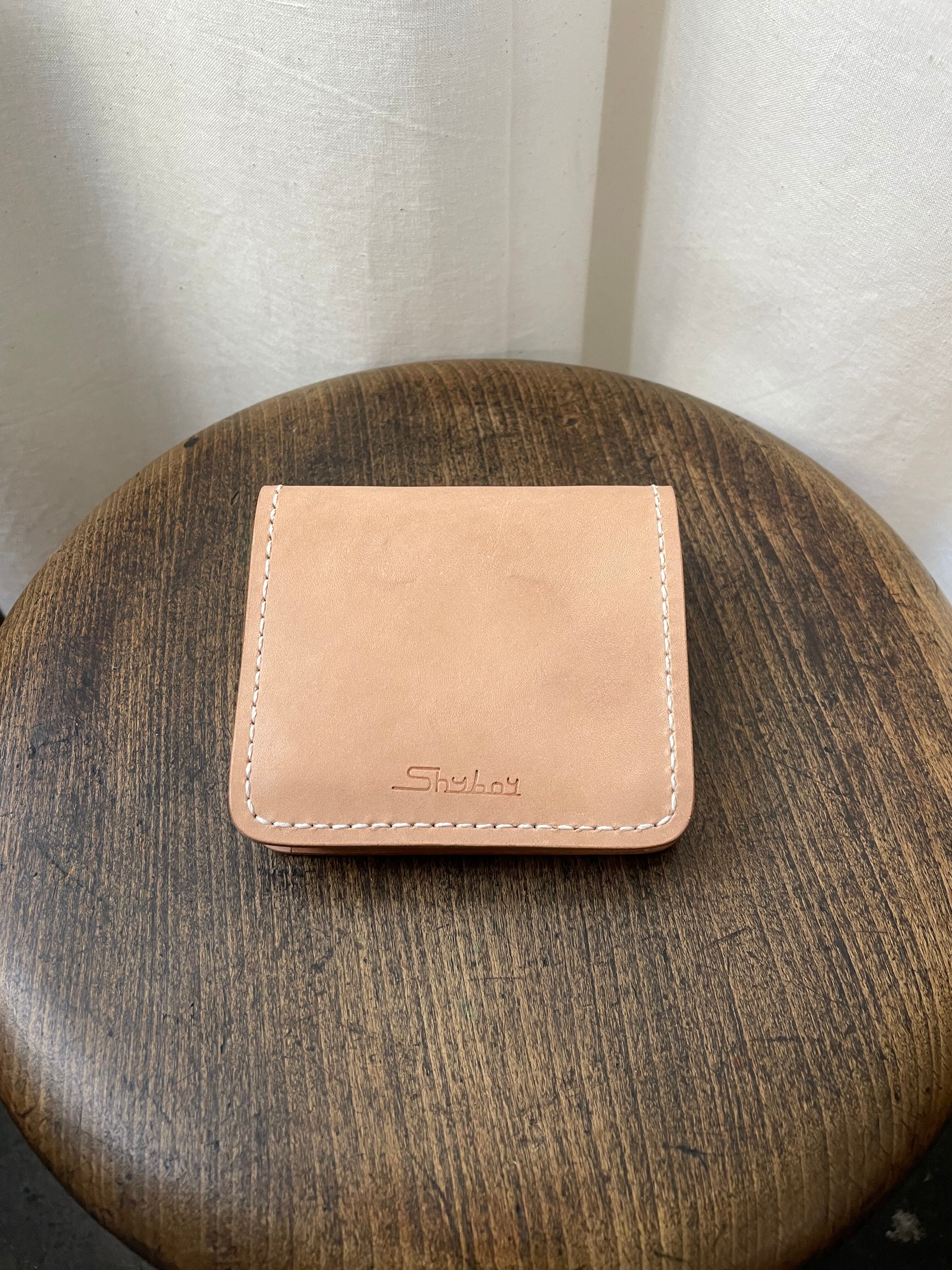 ハンドメイド コンパクトウォレット 本革 レザー 革財布