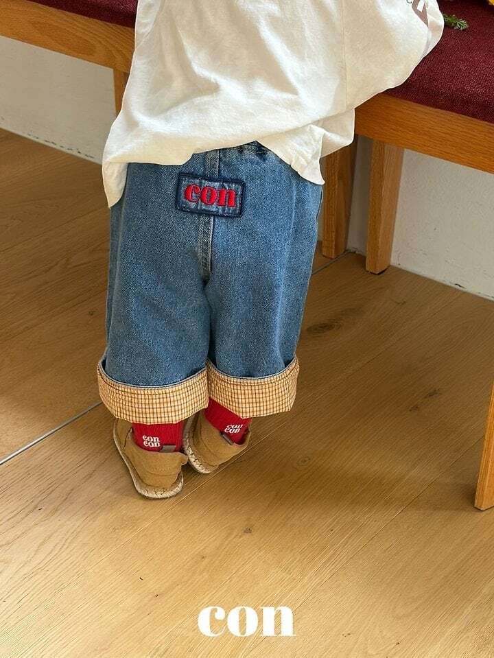 【予約】con. Washed roll-up denim