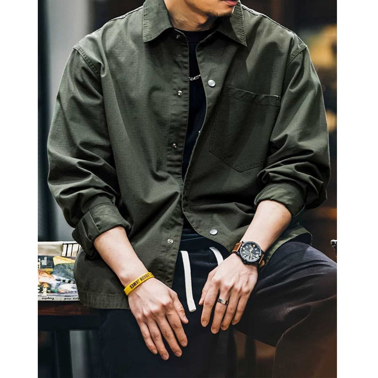 ボタンダウン レギュラーカラー ロングスリーブシャツ 00342