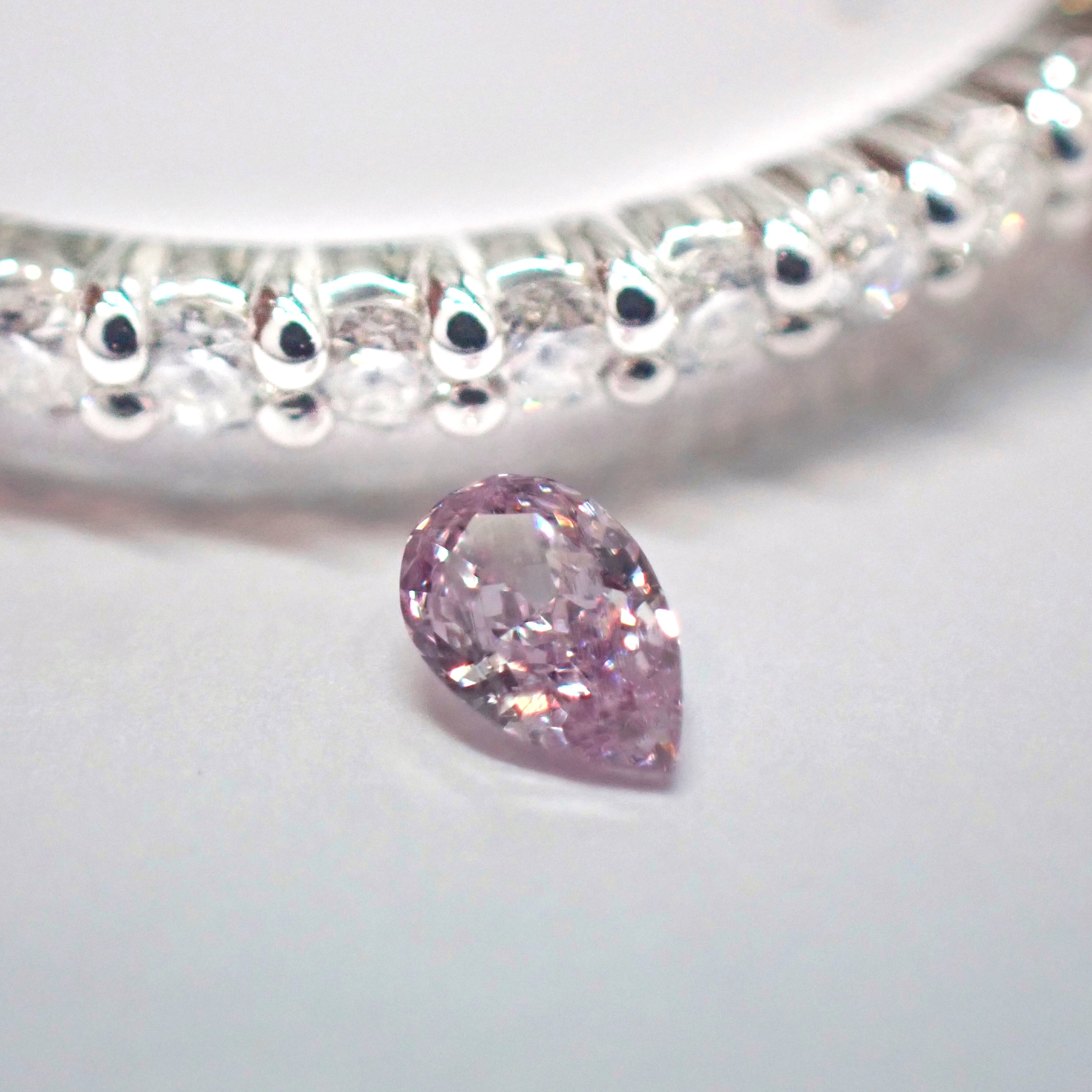 特価】 0.047ct 天然 ピンク ダイヤモンド パープル ダイヤモンド 