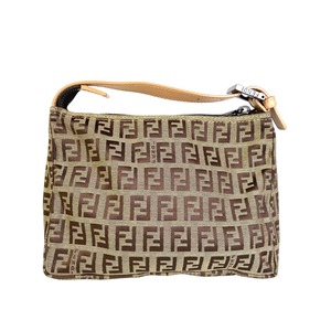 【最終処分SALE】FENDI フェンディー　ズッキーノ キャンバス ハンドバッグ ブラウン A-7533
