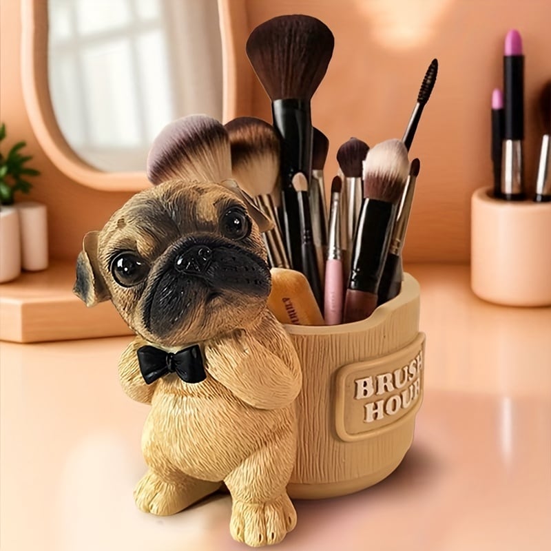 化粧下地 PUG Storage tray -brush house- t-int-24 | Pug shower - パグシャワー