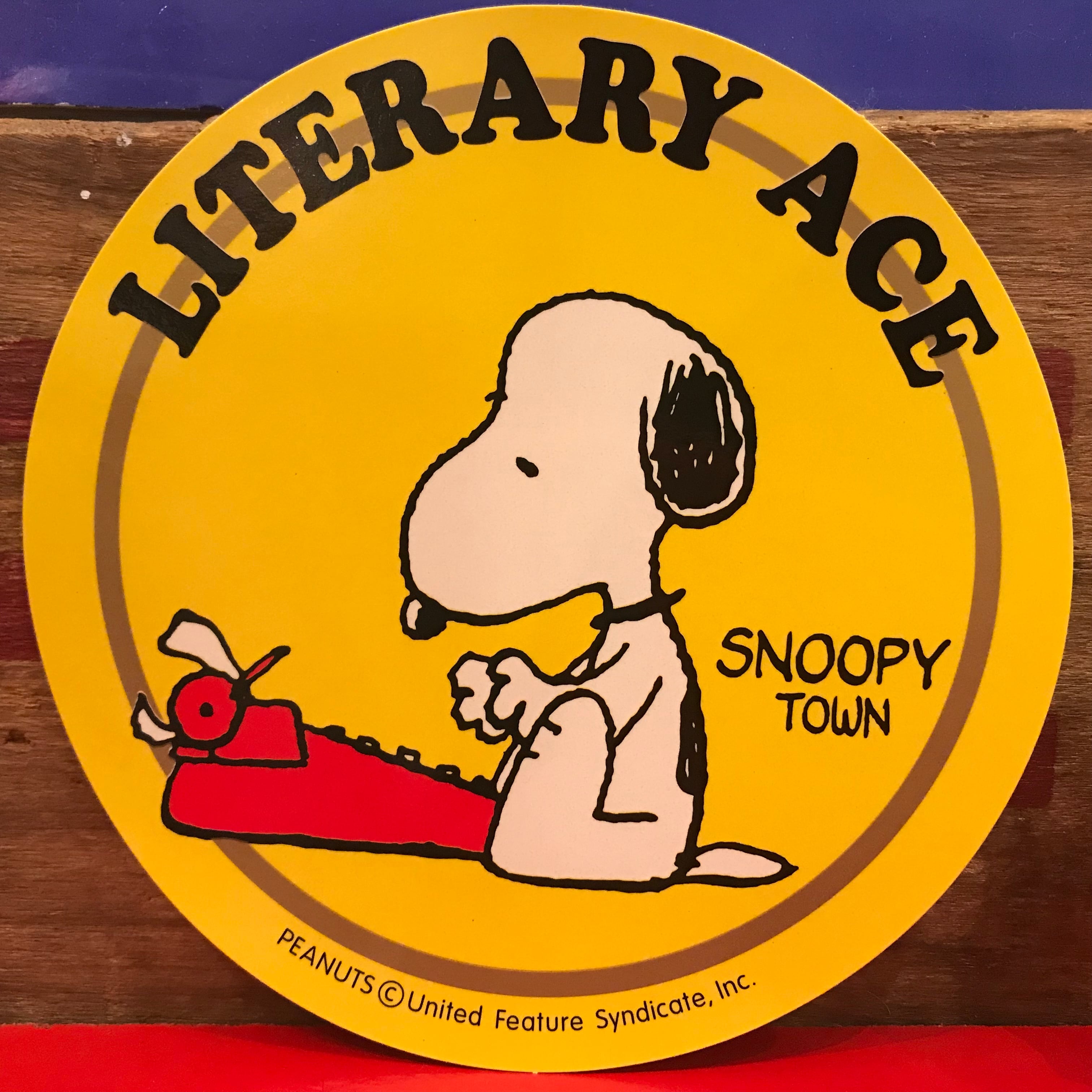 スヌーピー PEANUTS 小説王 特大ステッカー 限定品 2000年製。 | 福岡