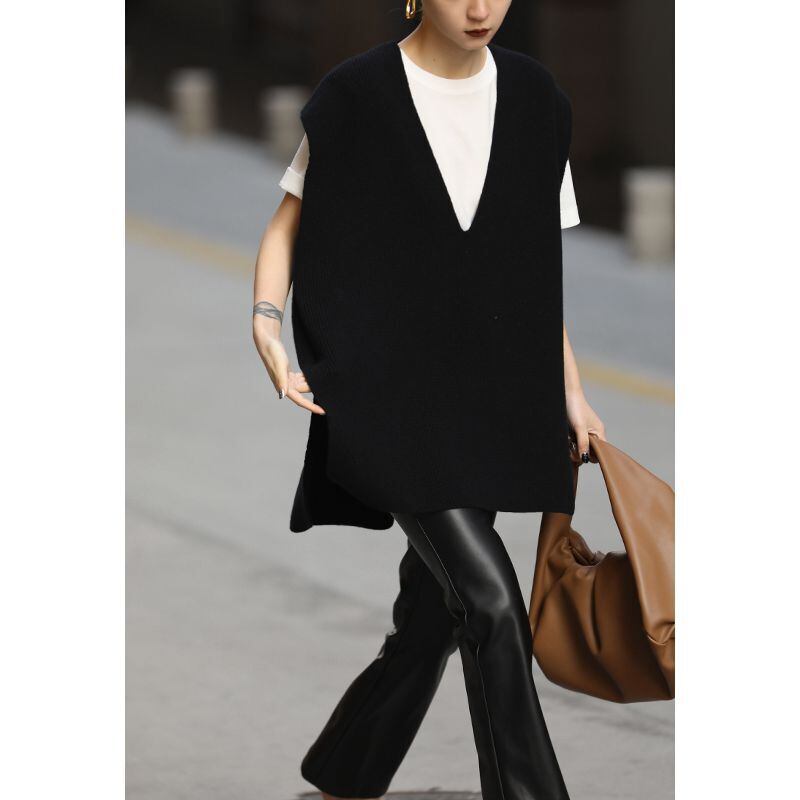 knit pullover vest《2color》