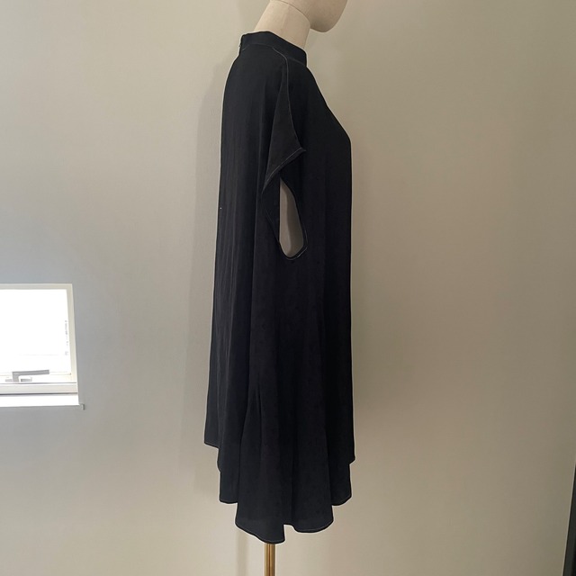 ラスト1☆ritsuko karita/Handkerchief tunic one-piece black | とじこみ