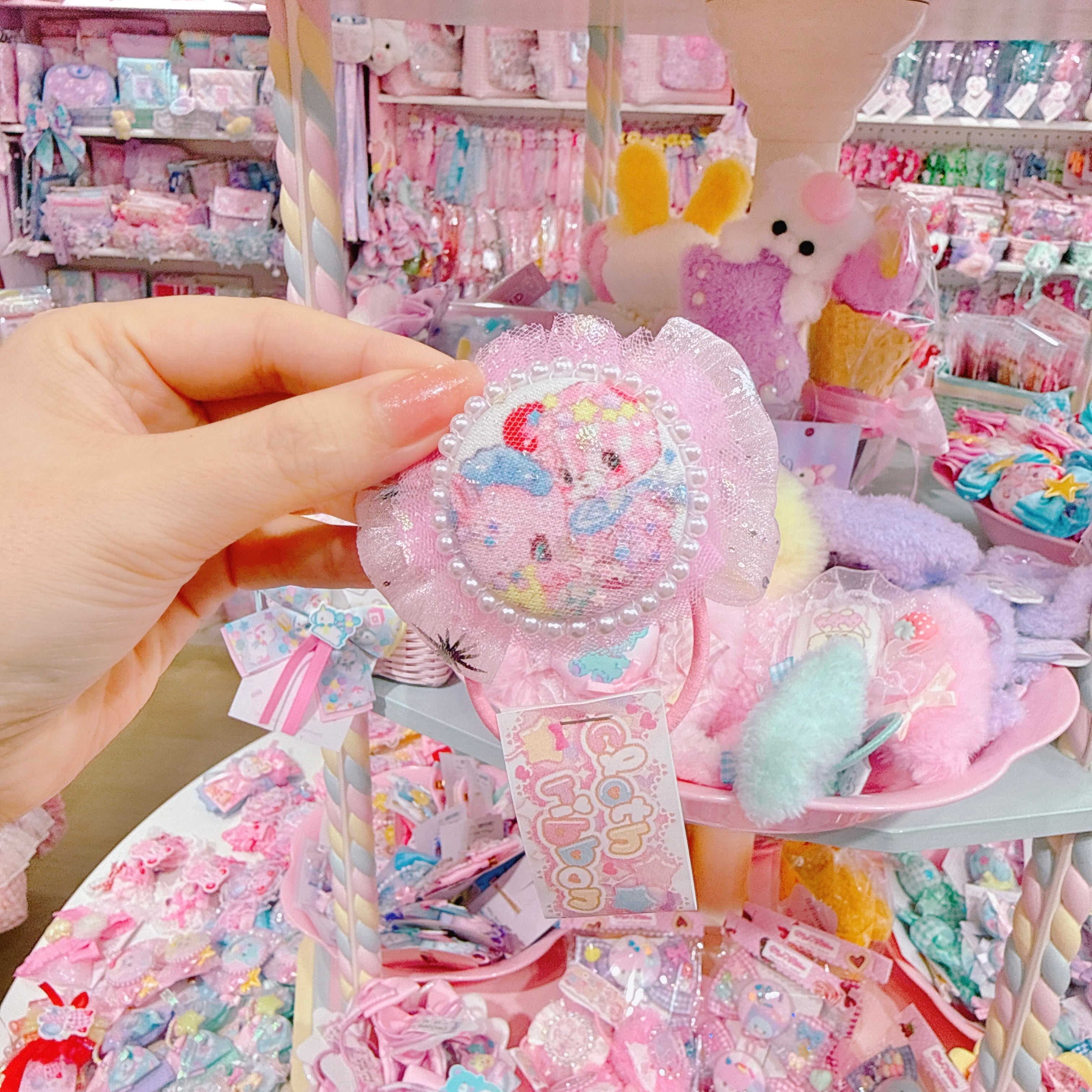 【C5】87-21くるみボタンヘアゴム