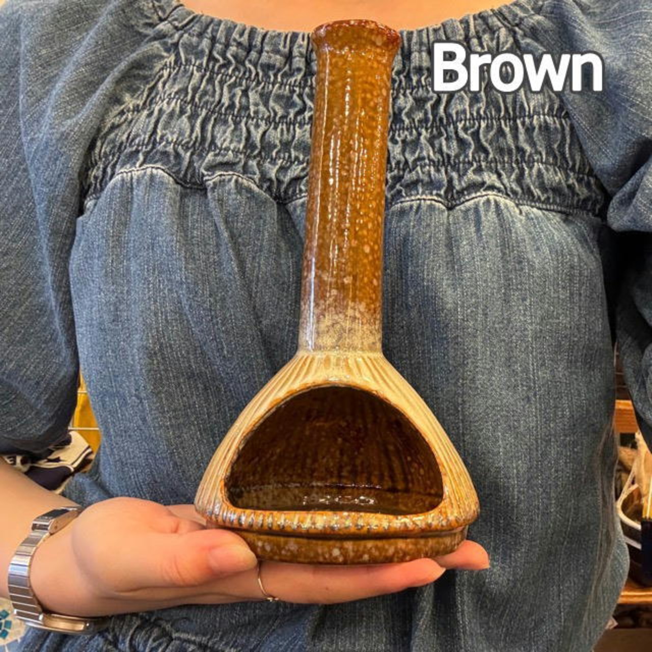 Chimney Incense Stand 2color Brown Blue / インセンススタンド チムニー 全2色 ブラウン ブルー お香立て お香スタンド 香りグッズ リラックス アロマ 煙突型 ヴィンテージ調 磁器 置き型 ギフト プレゼント
