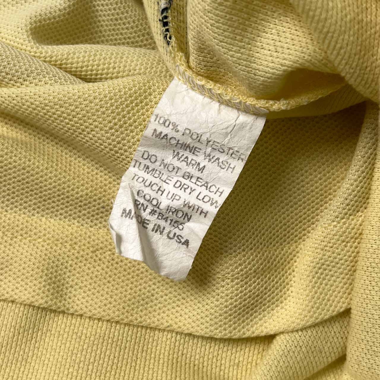 USA製 PLANET GOLF プラネットゴルフ 半袖 ポロシャツ S/イエロー メンズ