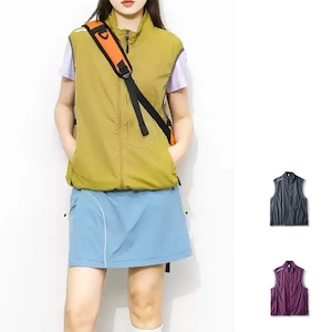 Stand collar vest M15574