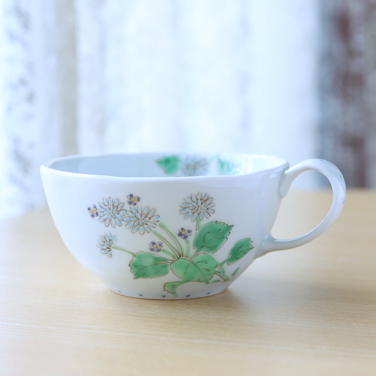 藍水「ヤマアジサイ カフェボール」 うつわ藍水(波佐見焼)