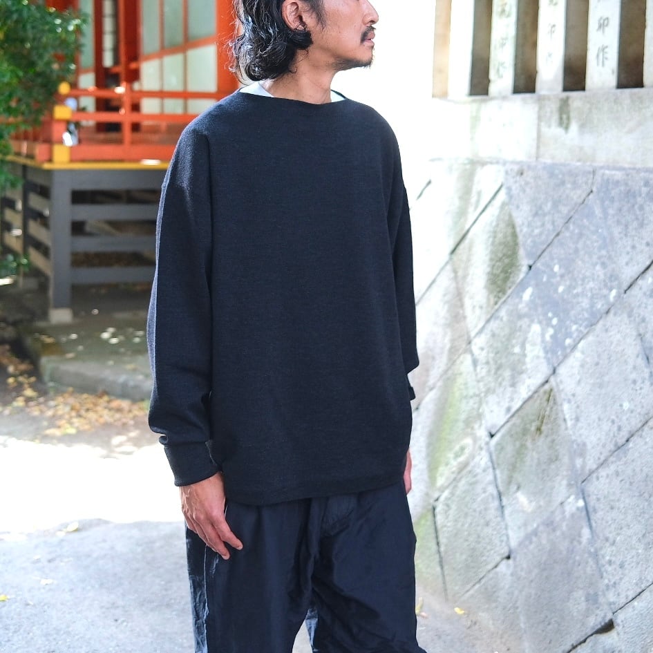 COMOLI(コモリ) / コットンジャージ長袖Tシャツ-WHITE-(C03-05004) | Signs