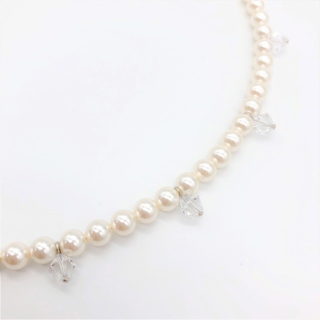 ドイツブランド Krikor ネックレス パール パール クリスタル ビジュー モード 華やか おしゃれ きらきら ギフト ヨーロッパ 海外 インポート パーティー 入学式 22 春 Spring Yugekemu