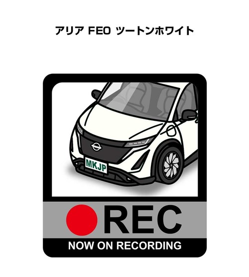 ニッサン アリア FE0 ツートンホワイト ボディ25色設定 ドラレコRECステッカー