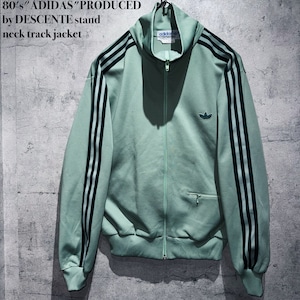 80's"ADIDAS"PRODUCED by DESCENTE stand neck track jacket