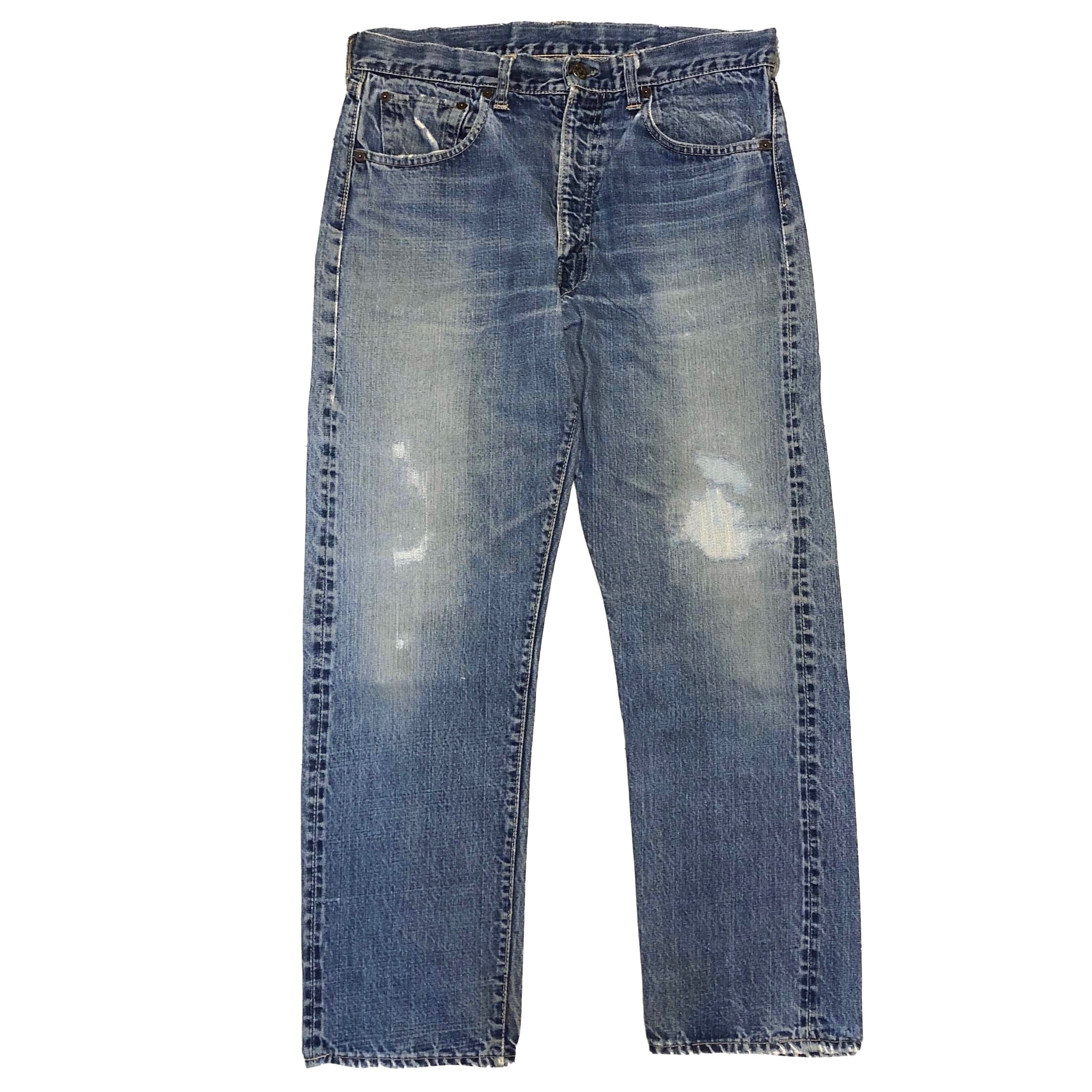 60s Levis 505 551ZXX ダブルネーム ビッグE 耳付き 赤耳 【W34】先細 