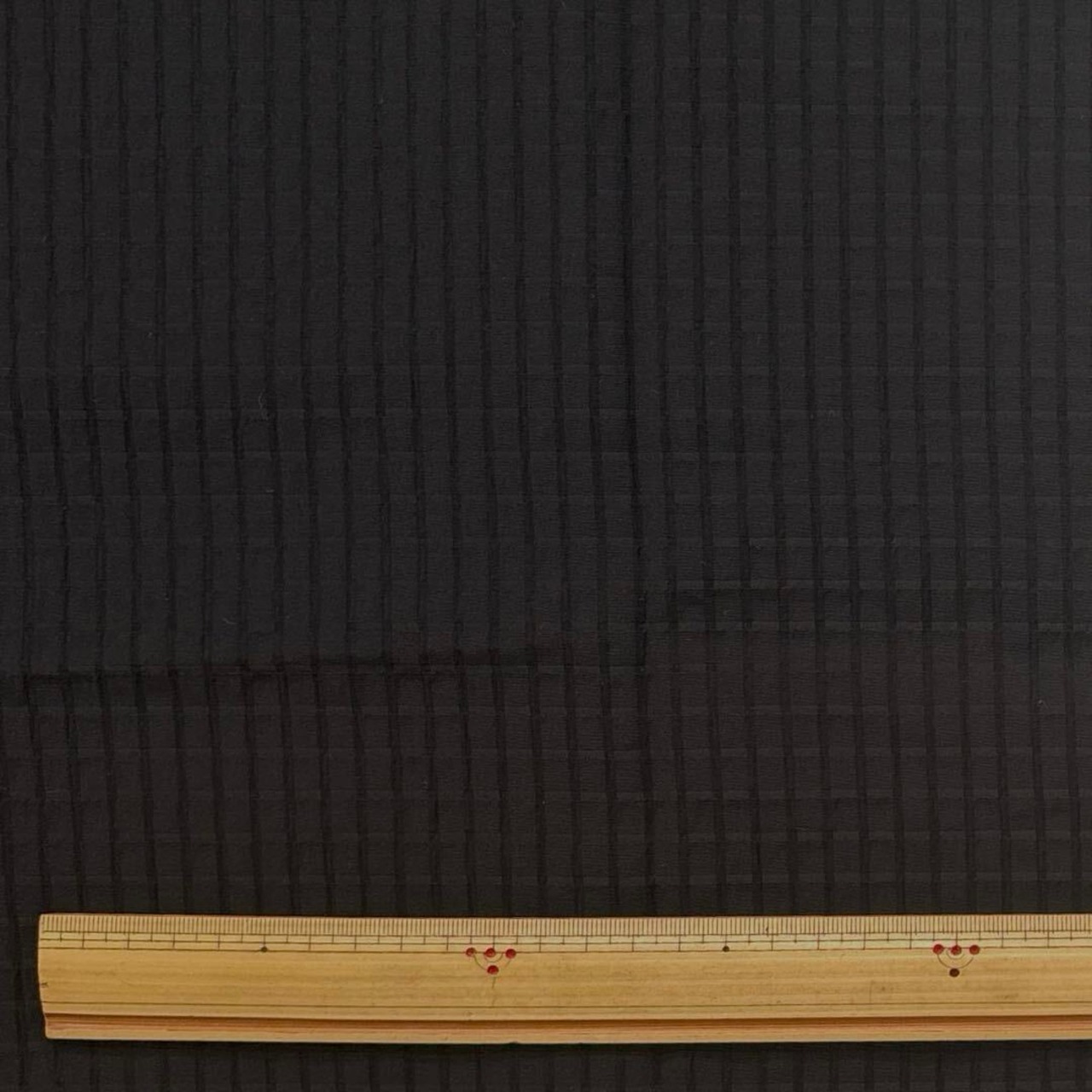 ★AM546◆1.7m◆ラスト1点！ポリエステル100％格子シアー生地◆ブラック