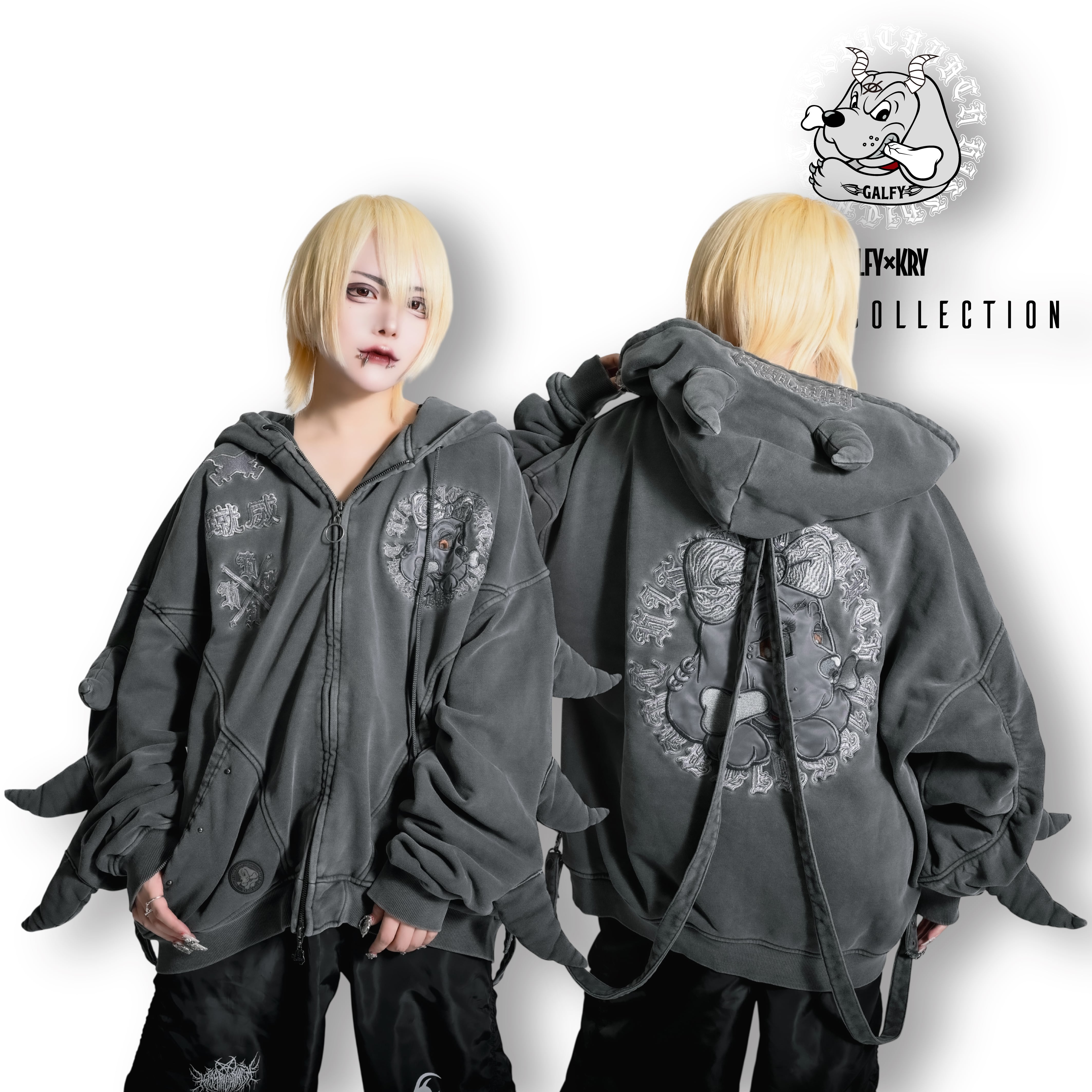 DRAWER ツリウラケパーカー 予約】「トゲトゲツノパーカー」 | KRY clothing